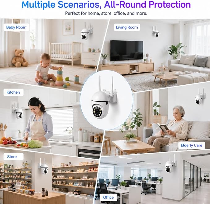 Security Camera Indoor 1080P Wired, Pan/Tilt Control, Two-Way Audio, Easy Setup - Image 6