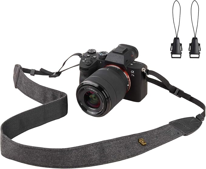 Camera Strap Canvas Black Shoulder Strap - Image 9