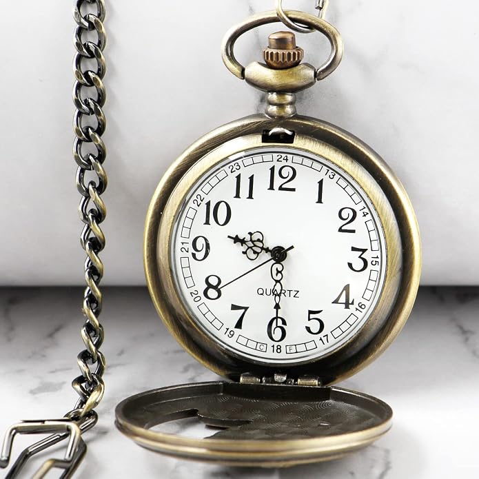 Men's Pocket Watch, Arabic Digital Dial Pocket Watches - Image 8
