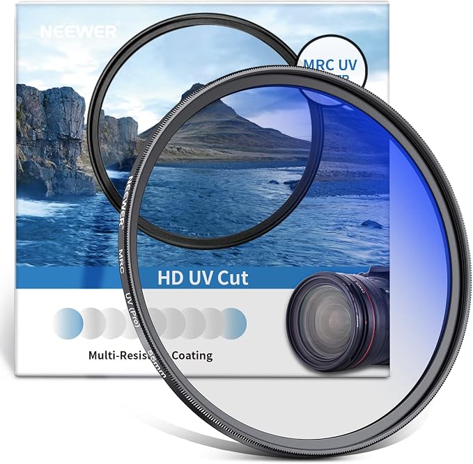 NEEWER 55mm MRC UV Protection Filter 30 Layer Multi Resistant Nano Coatings/HD by Neewer