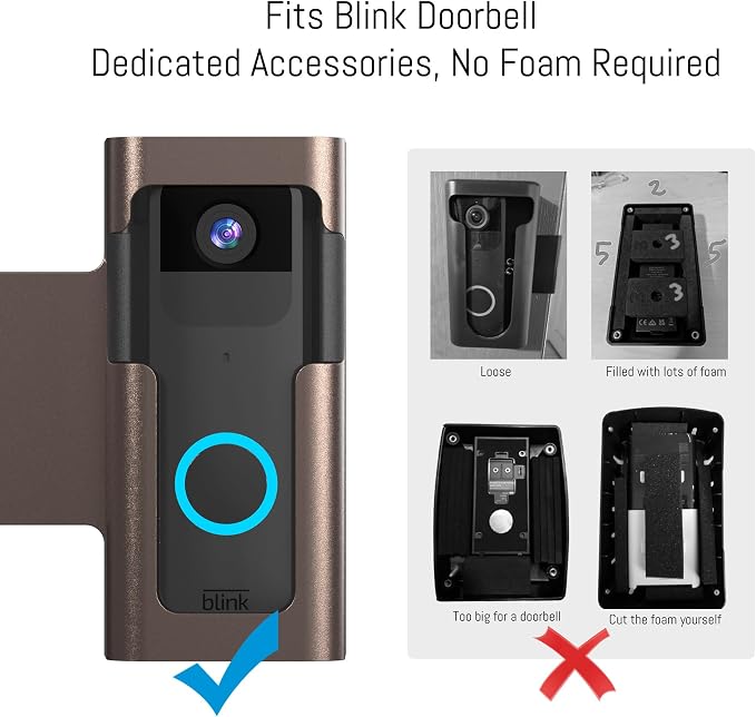 Anti Theft Ring Doorbell Mount: Metal Ring Apartment Door Mount Blink Doorbell - Image 4