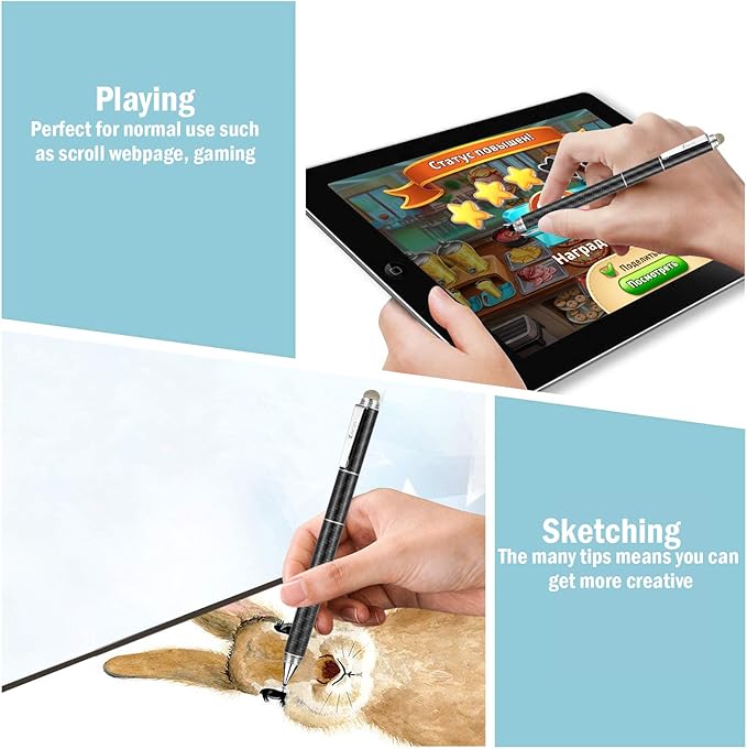 Capacitive Stylus Pen, 4-in-1 High Sensitivity and Precision Touch Screen - Image 5