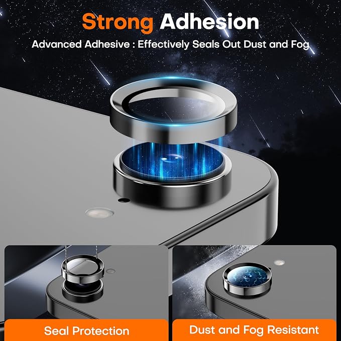 for iPhone 16e/iPhone 17e Camera Lens Protector, Tempered Glass Screen - Image 2