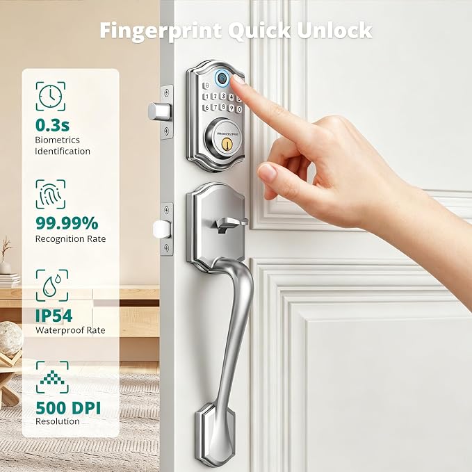 AkaGear Keyless Entry Door Lock Deadbolt - Image 2