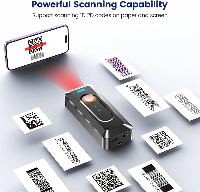Eyoyo Portable 2D Bluetooth Barcode Scanner - Image 5