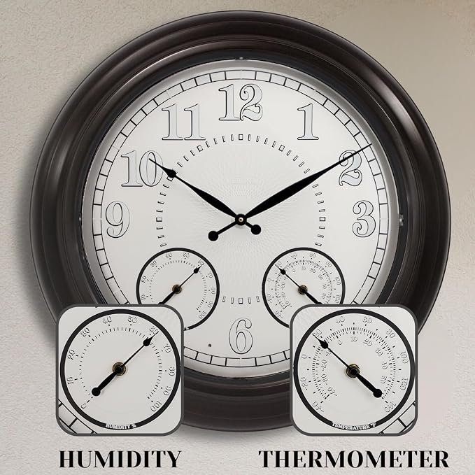 24 inch Illuminated Outdoor Clock - Image 4