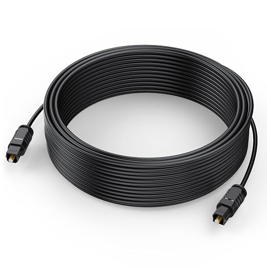 Optical Audio Cable 35 feet, Digital Audio Optical Cable Ultra-Thin Cord by DteeDckDirect