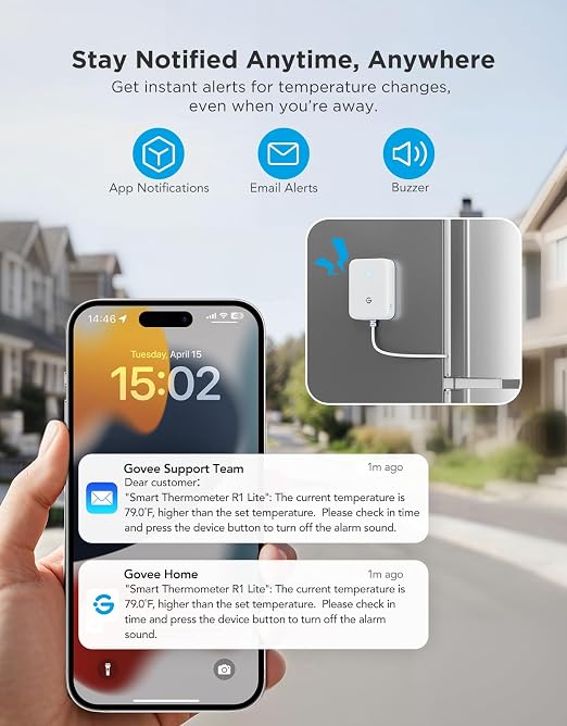 GoveeLife WiFi Refrigerator Thermometer - Image 2