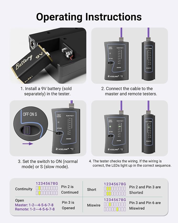 VCELINK RJ45 Crimp Tool Kit for CAT7/6A/6/5E/5, Upgraded Network Tool Set - Image 5