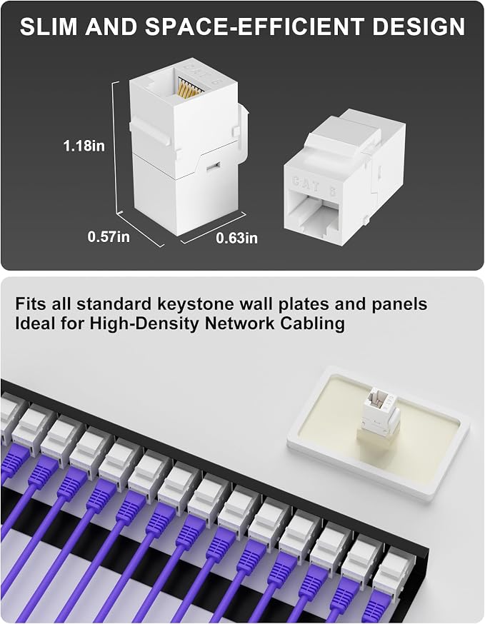 RJ45 Cat6 Keystone Coupler - Image 2