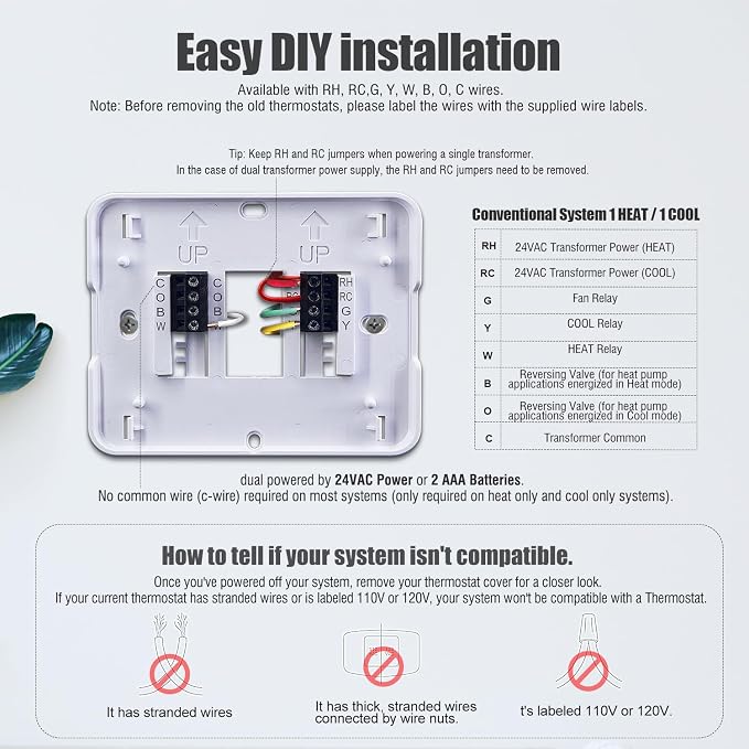 Aowel Non-Programmable Thermostats - Image 6