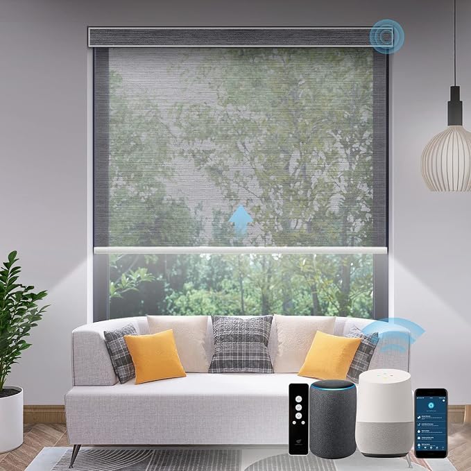 SmartWings Motorized Light Filtering Shades, Work by SmartWings