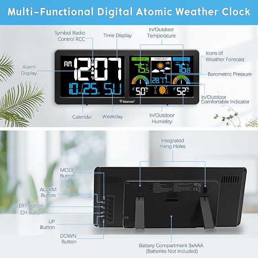 Geevon Weather Stations Wireless Indoor Outdoor Thermometer - Image 3