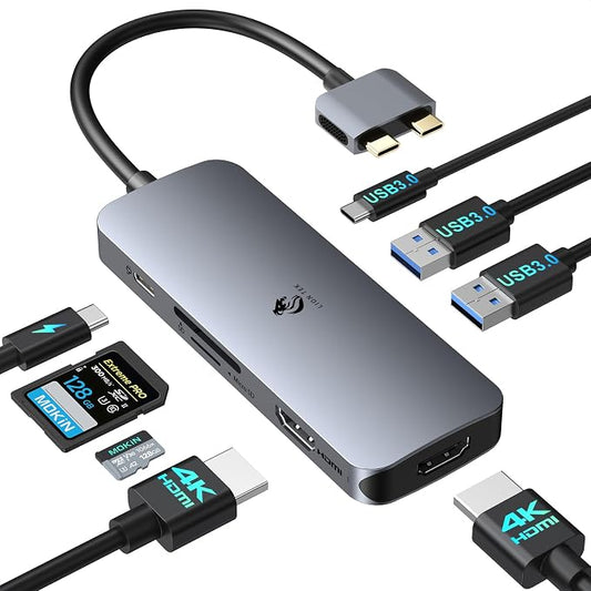 Docking Station for MacBook Pro Air, LIONWEI USB C Docking Station Dual Monitor by LIONWEI
