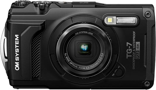 OM SYSTEM Olympus Tough TG-7 Black Underwater Camera, Waterproof, Freeze Proof by OMSYSTEM