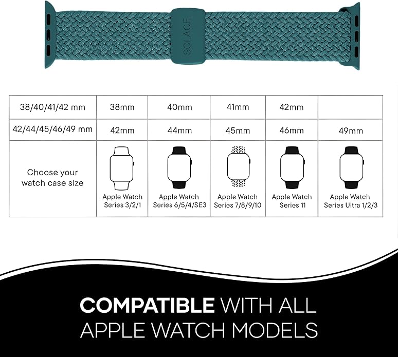 Solace Bands Imperium Adapt Wide Adjustable Nylon Braided Watch Band - Image 2