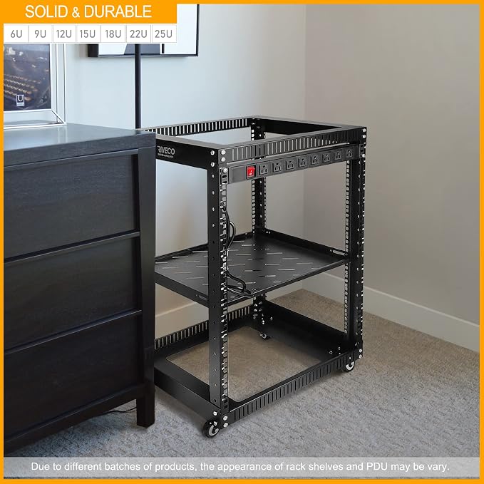 RIVECO 18U Open Frame Server Rack - Image 5