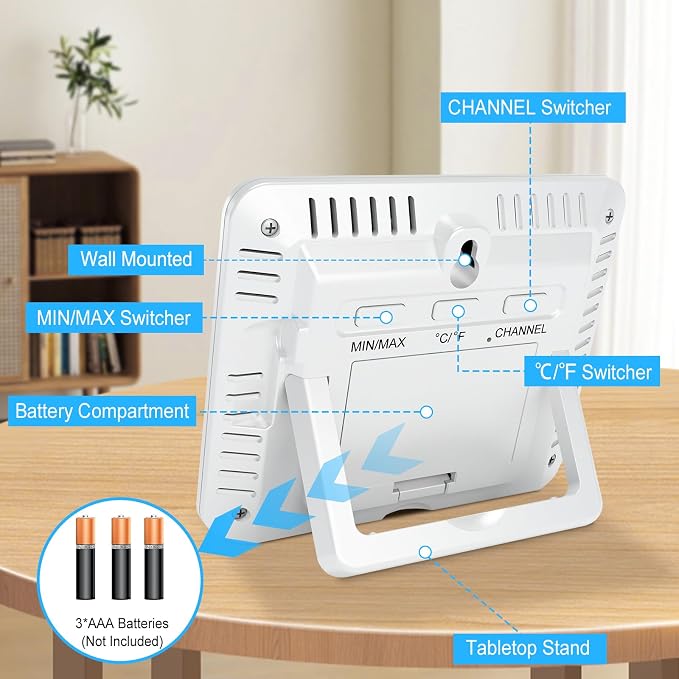 Urageuxy Wireless Indoor Outdoor Thermometer - Image 6