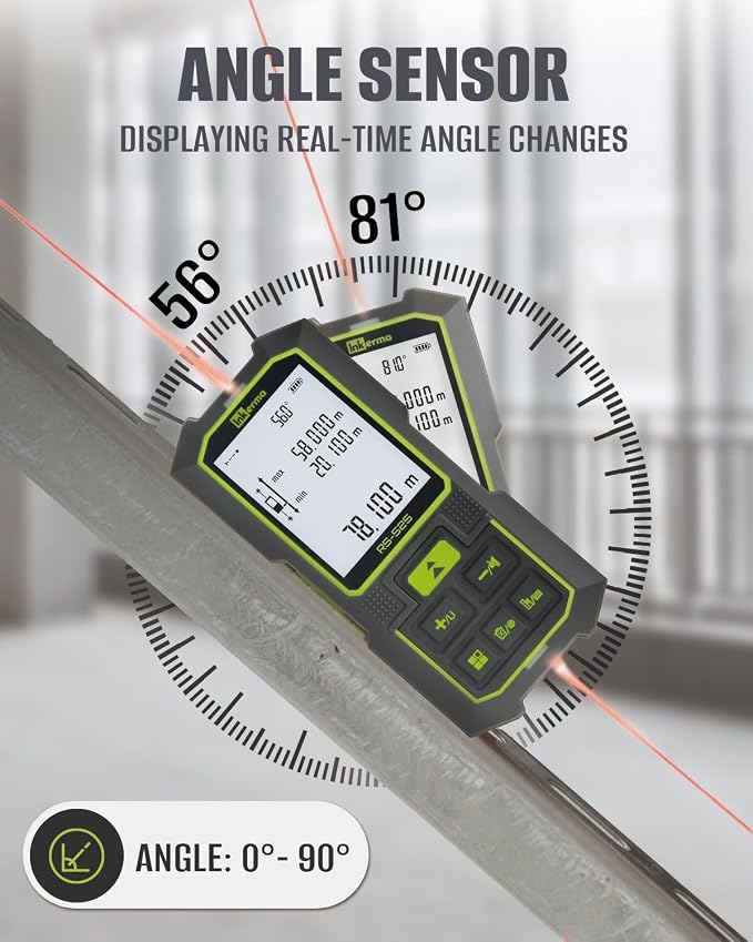 Inkerma Dual Laser Measurement Tool, 525Ft/160M Bilateral Laser Distance Meter - Image 3