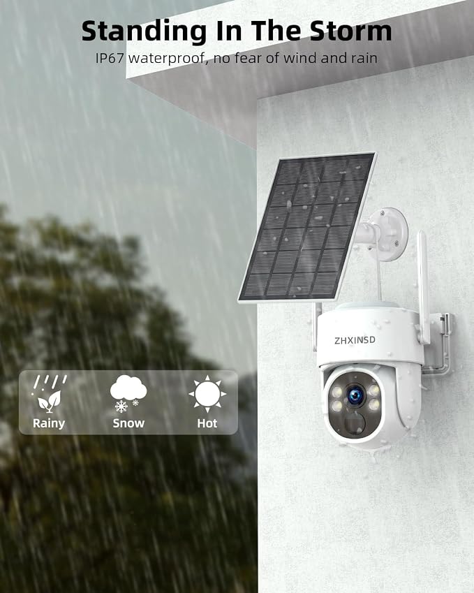 Solar Security Cameras Wireless Outdoor, 4MP FHD Battery Powered Home Security - Image 4