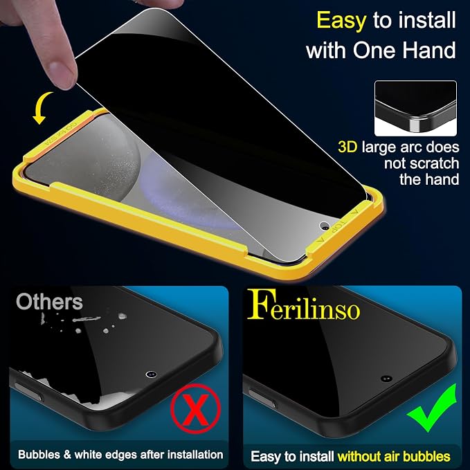 Ferilinso 3 Pack Privacy Screen Protector - Image 6
