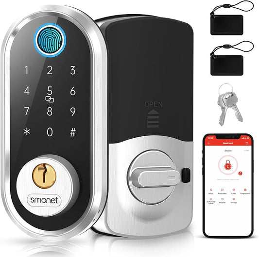 Smart Door Lock Keyless Deadbolt: SMONET Smart Locks by SMONET