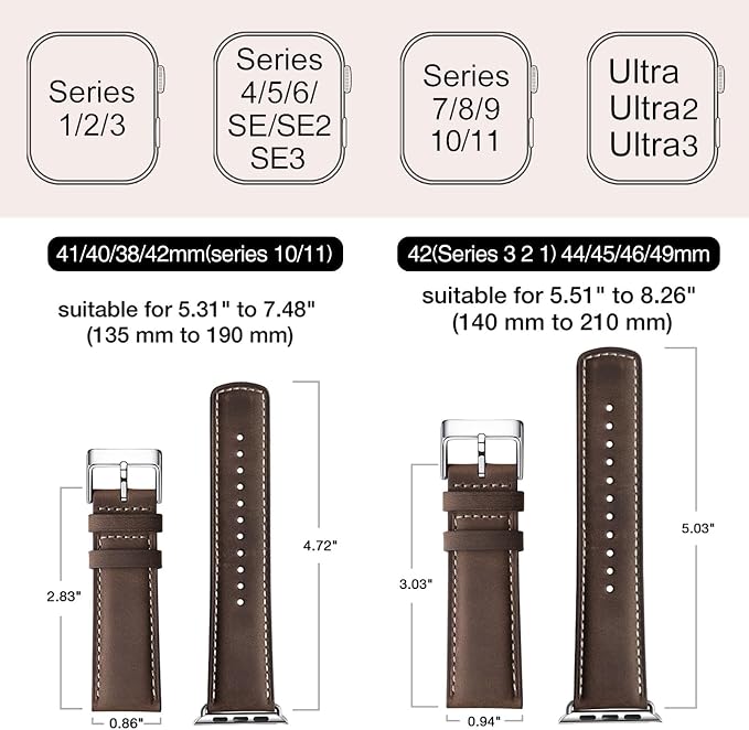 SUNFWR Leather Bands Compatible - Image 5