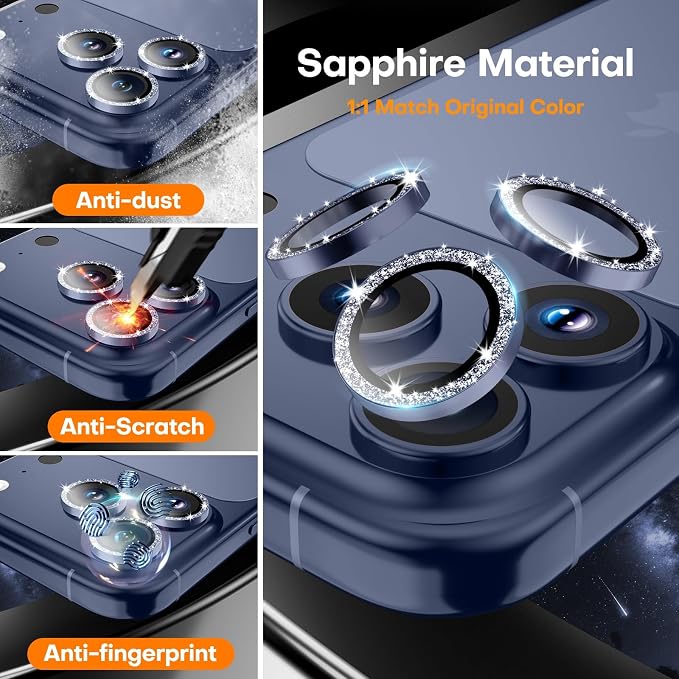 for iPhone 17 Pro/iPhone 17 Pro Max Camera Lens Protector, Tempered Glass - Image 3
