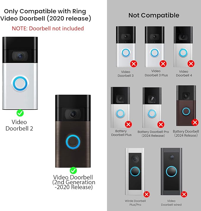 No-Drill Adhesive Doorbell Mount Compatible - Image 2