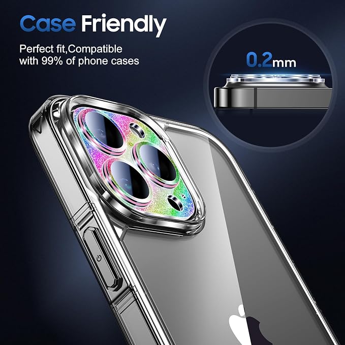 UniqueMe 3 Packs Compatible for iPhone 14 Pro Max/iPhone 14 Pro Camera Lens - Image 6