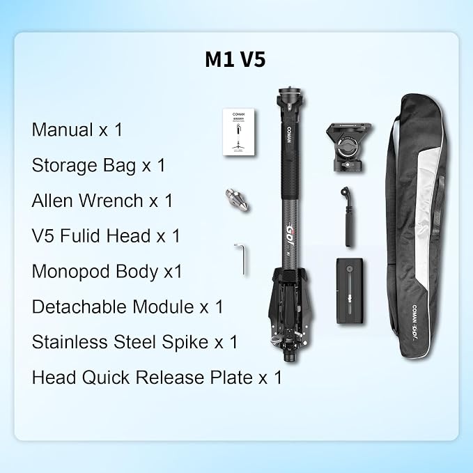 COMAN M1V5 Camera Monopod, One-Click Lifting Monopod - Image 8