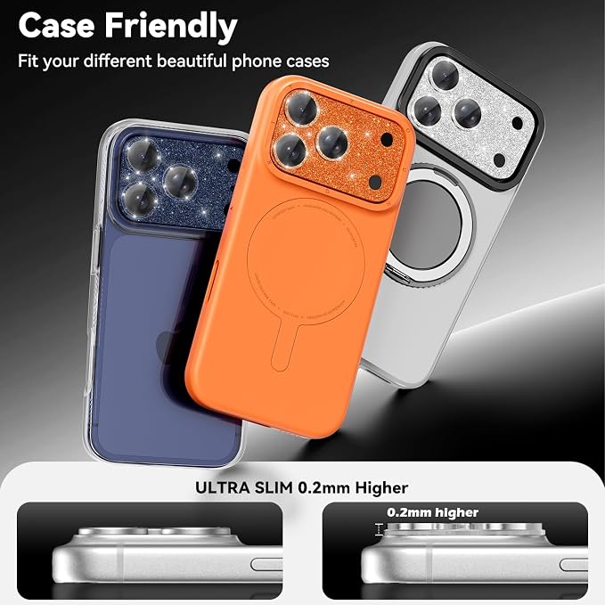 imluckies Compatible with iPhone 17 Pro Max Camera Lens Protector Bling - Image 6