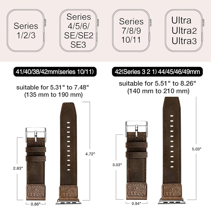 SUNFWR Leather Bands Compatible - Image 5