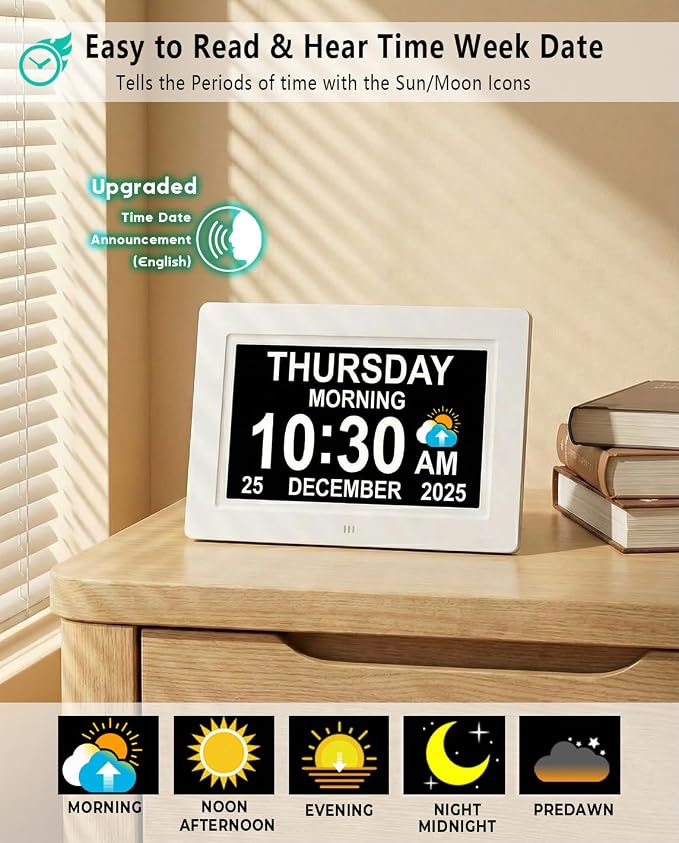 MASSII 27 Alarms Digital Talking Clock - Image 2