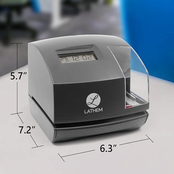 Lathem 1600e Time Clock Punch Machine & Document Stamp, Time Keeping System - Image 4