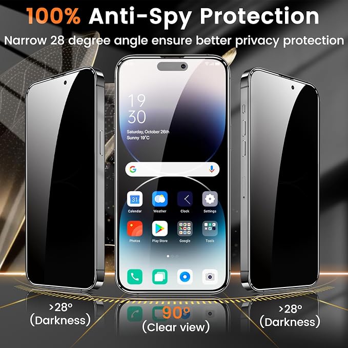 Lesakit 3+3 Pack Privacy Screen Protector - Image 3