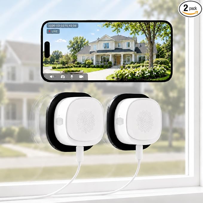 ELECCTV 2.5K Window Security Cameras 2Packs, 2.4G/5GHz WiFi Indoor Cameras by ELECCTVSecurity