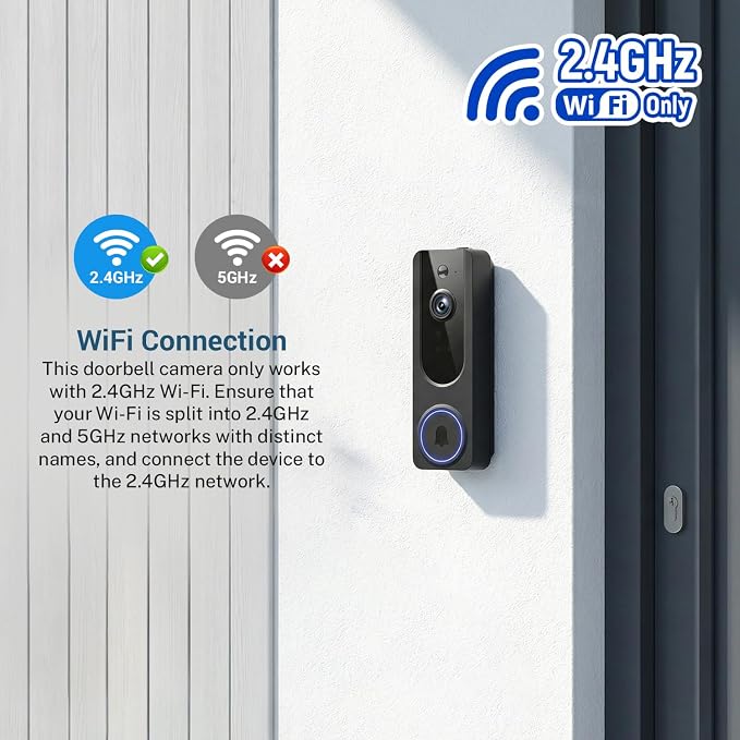 1080p WiFi Video Doorbell Camera Wireless, Battery Powered, AI Human and Motion - Image 8