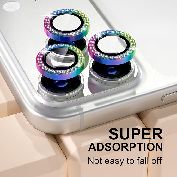 Misea Compatible for iPhone 17 Pro/iPhone 17 Pro Max Camera Lens Protector Bling - Image 6