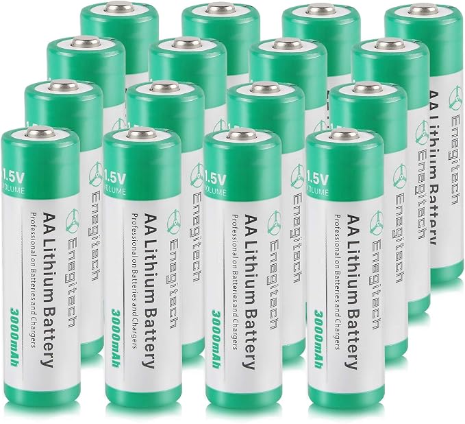 Enegitech AA Lithium Battery, 3000mAh 1.5V Double A Lithium Battery by Enegitech