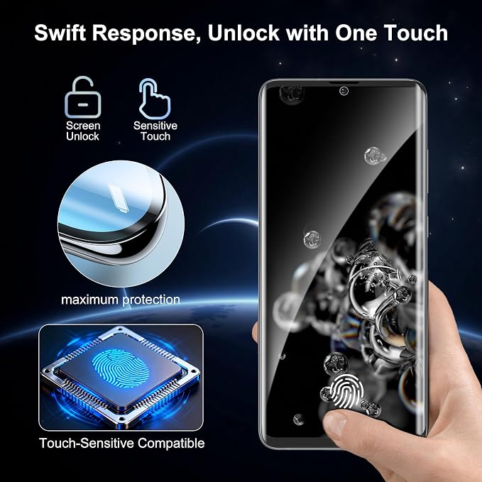 2+2 Pack for Samsung Galaxy S20 Ultra Screen Protector and Camera Protector - Image 2