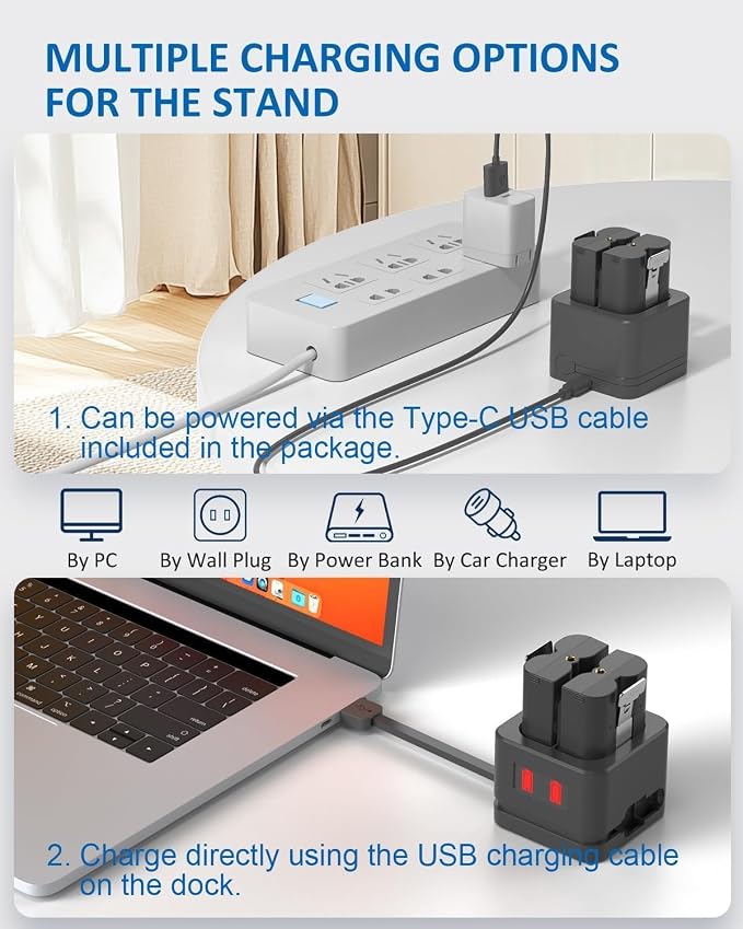 Charger Station for Ring Battery, Charger Dock for Replacement Battery - Image 3