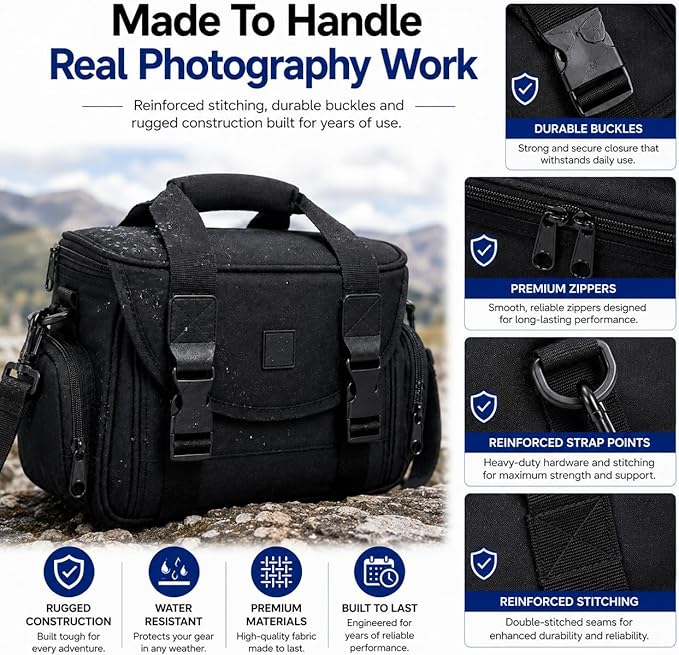 eCostConnection Extra Large Camera Bag Fully Padded Gadget Case - Image 7