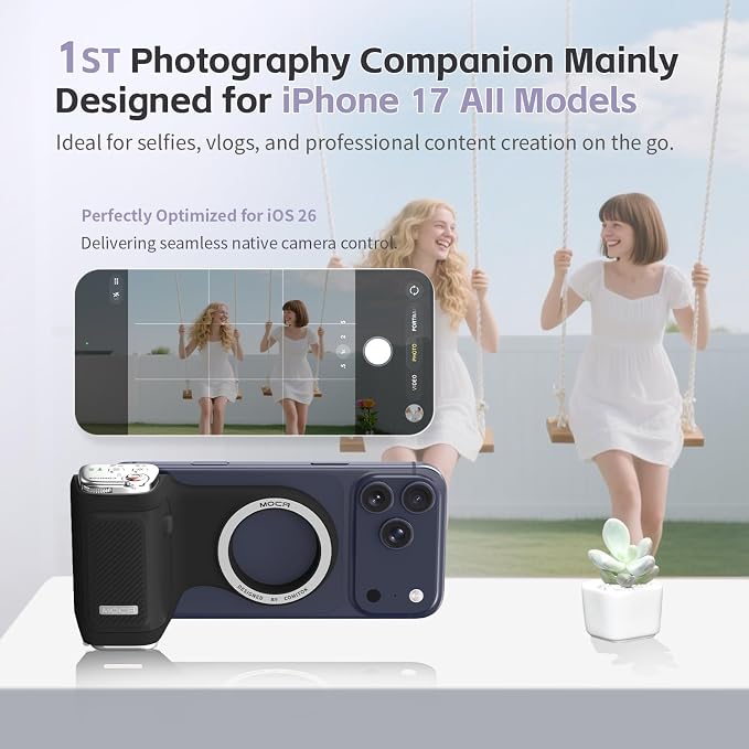 COMITOK Magnetic Camera Grip for iPhone 17 Pro, No App Needed for iOS26 System - Image 2