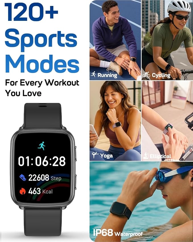 MorePro Fitness Tracker with 24/7 Heart Rate & Blood Pressure Monitor, Blood - Image 5