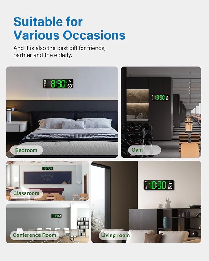 Digital Wall Clock, Digital Clock Large Display - Image 8