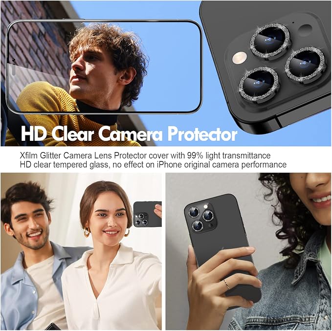for iPhone 14 Pro/14 Pro Max Camera Lens Protector Bling, 9H Hardness - Image 4