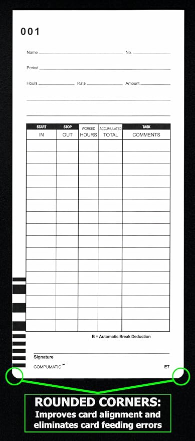 500 Lathem 7000E 7500E Time Clock Cards, E7 Compatible - Image 3