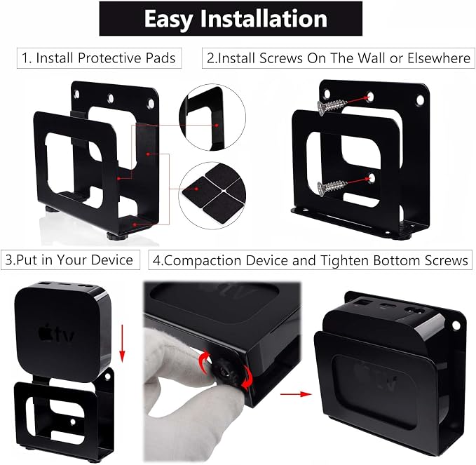 Adjustable Cable Box Wall Mount Small Device Modem Wall Mount Holder - Image 6