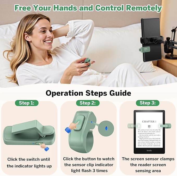Page Turner Ring for Kindle, Remote Control for iPhone iPad Android Tablets - Image 3